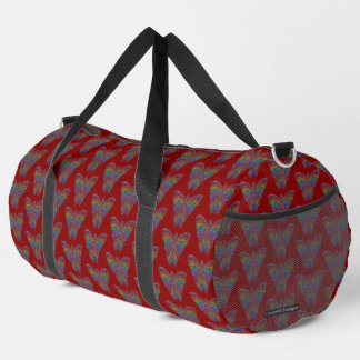 Rainbow Butterfly (red) - Duffel Bag Plunjezak