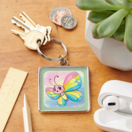 Rainbow Butterfly-Sleutelhanger Sleutelhanger