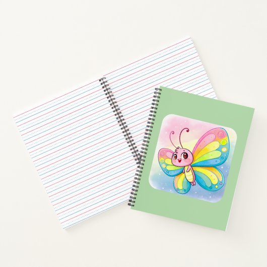 Rainbow Butterfly Spiral Notitieboek (Binnen)
