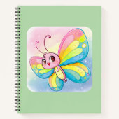 Rainbow Butterfly Spiral Notitieboek (Voorkant)