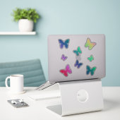 Rainbow Butterfly Sticker Pack | Kute Butterflies (Laptop op bureau)
