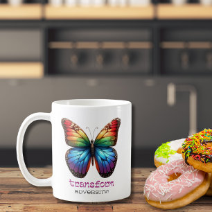 Rainbow Butterfly Transform tegenspoed Motivatie Koffiemok