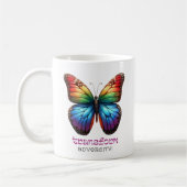 Rainbow Butterfly Transform tegenspoed Motivatie Koffiemok (Links)