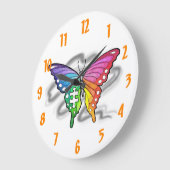 Rainbow Butterfly Wall klok (Hoek)
