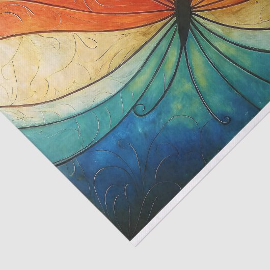 Rainbow Butterfly Wings Bold Abstracte Decoupage Tissuepapier (Detail)