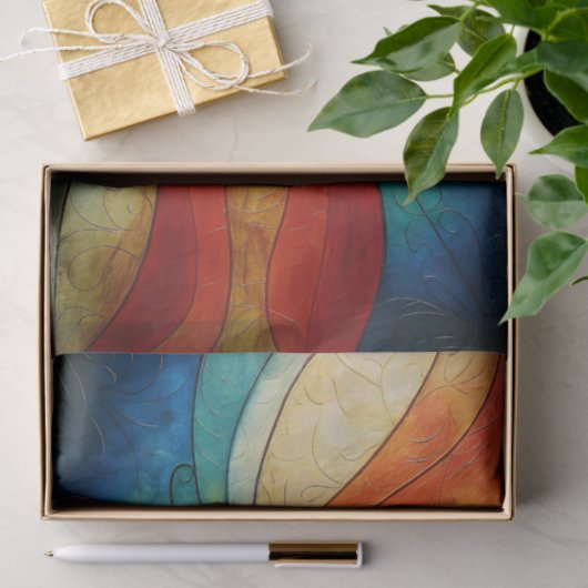 Rainbow Butterfly Wings Bold Abstracte Decoupage Tissuepapier (Geschenk)