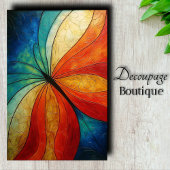 Rainbow Butterfly Wings Bold Abstracte Decoupage Tissuepapier