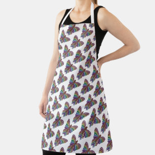 Rainbow Butterfly (wit) - Schort