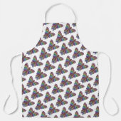 Rainbow Butterfly (wit) - Schort (Voorkant)