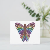 Rainbow Butterfly (witte single) - Briefkaart (Staand voorkant)