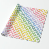 Rainbow Butterfly Wrapping Paper Roll Cadeaupapier (Uitgerold)