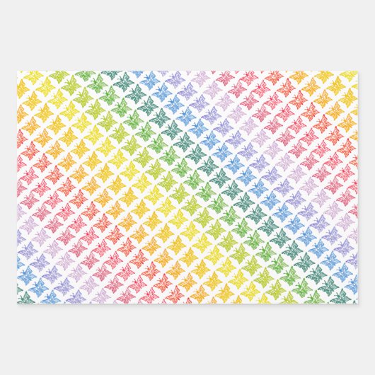 Rainbow Butterfly Wrapping Paper Sheets (Voorkant 2)