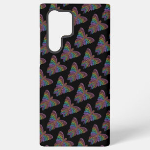 Rainbow Butterfly (zwart) - Samsung Case Galaxy Hoesje