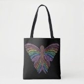 Rainbow Butterfly (zwart) - Tas (Voorkant)