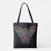 Rainbow Butterfly (zwart) - Tas (Achterkant)