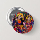 Rainbow-Button Radha-Krsna Ronde Button 5,7 Cm (Voorkant /achterkant)