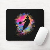 Rainbow Bysketbyll Silhouette Vrouw Team Meisjes Muismat (Met muis)