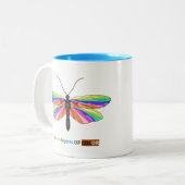 Rainbow Caddisfly Tweekleurige Koffiemok (Voorkant links)