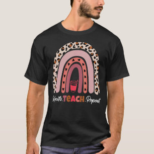 Rainbow Cafecito Teach herhalen voor tweetalige Sp T-shirt