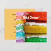 Rainbow Cake Baby shower Kaart (Voorkant / Achterkant)