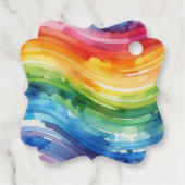 Rainbow Cake bruiloft Bedankjes Labels (Achterkant)