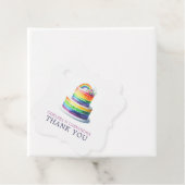 Rainbow Cake bruiloft Bedankjes Labels (In situ)