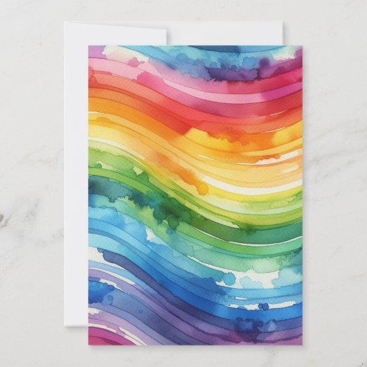 Rainbow Cake bruiloft uitnodiging (Achterkant)