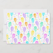 Rainbow Cake Foto Verjaardagsfeest Uitnodigen voor Kaart (Achterkant)