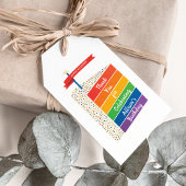 Rainbow Cake Happy Birthday - Aangepast op maat Cadeaulabel