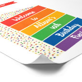 Rainbow Cake Happy Birthday - Aangepast op maat Poster (Hoek)