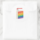 Rainbow Cake Happy Birthday maakt een wens Ronde Sticker (Tas)