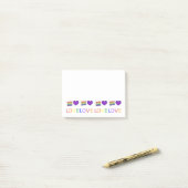 Rainbow Cake Paars Heart LOVE Gay Pride Post Post-it® Notes (Op bureau)