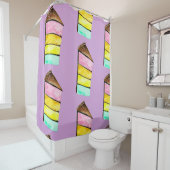 Rainbow Cake waterverf schattig Douchegordijn (In situ)