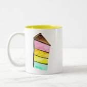 Rainbow Cake waterverf schattig Tweekleurige Koffiemok (Links)