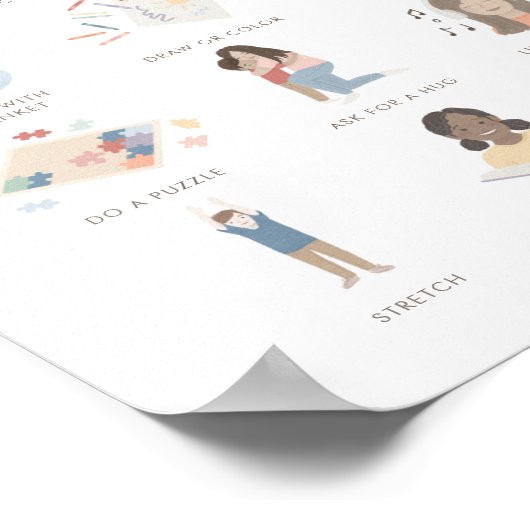 Rainbow Calming Strategies Classroom Decor Poster (Hoek)