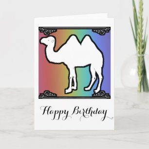Rainbow Camel Birthday-kaart Kaart