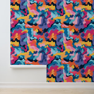 Rainbow Camouflage Behang