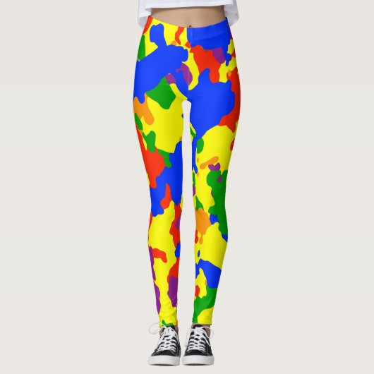 Rainbow Camouflage Camo Leggings (Voorkant)