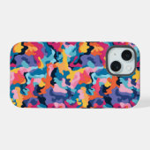 Rainbow Camouflage iPhone 15 Case (Achterkant horizontaal)