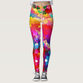 Rainbow Camouflage-Leggings - kleurrijke panten Leggings (Voorkant)