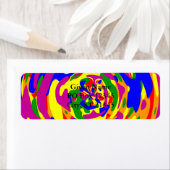 Rainbow Camouflage Sphere Etiket (Insitu)