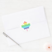 Rainbow Canada Ronde Sticker (Envelop)