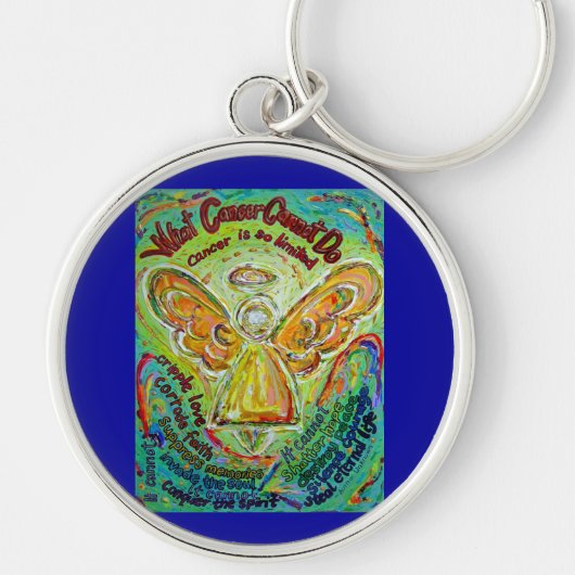 Rainbow Cancer Angel die Sleutelhanger afwerpt (Voorkant)
