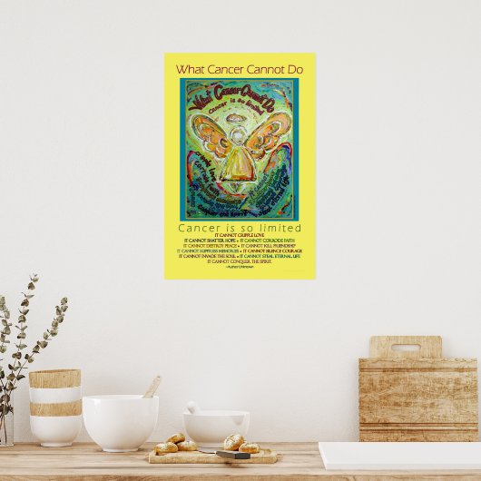Rainbow Cancer Angel Poster (Keuken)