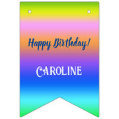 Rainbow Cancer Glitter Verjaardagsfeest Vlaggetjes (Eerste vlag)