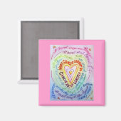 Rainbow Cancer Heart Magnet (Voorkant / Achterkant)