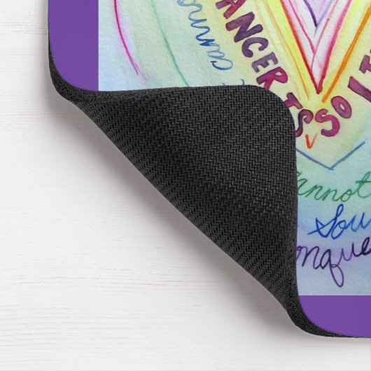 Rainbow Cancer Heart Mousepad Muismat (Hoek)