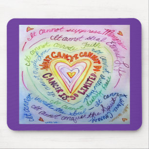 Rainbow Cancer Heart Mousepad Muismat