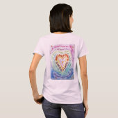 Rainbow Cancer Heart T-shirt (Achterkant volledig)