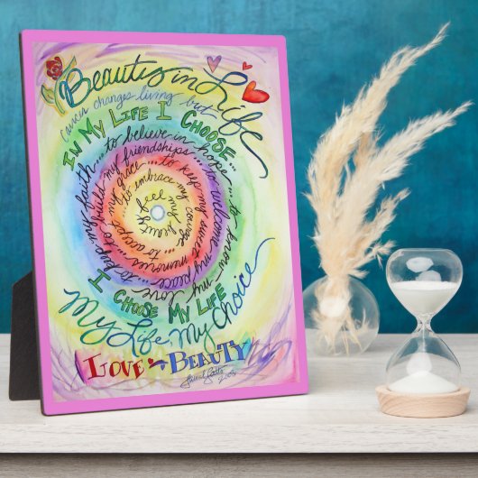 Rainbow Cancer Poem Affirmation Art Plaque Fotoplaat (Zijkant)